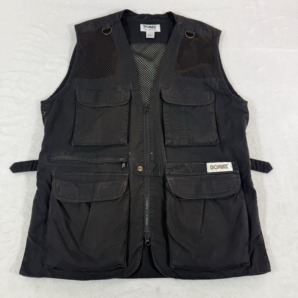 Domke PhoTogs Vest Size Medium Photo Clear Cargo Safari Mesh Black Multi Pocket